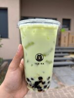 Honeydew Milk Tea with Tapioca Perls 500 ml.