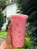 Strawberry Milk Tea with Tapioca Perls 500 ml.